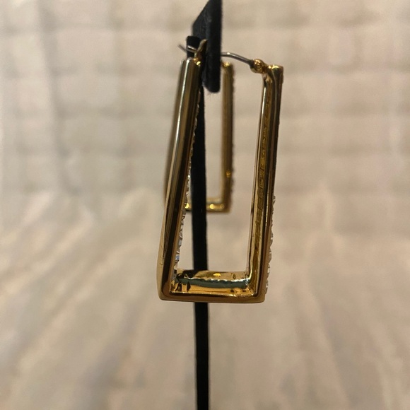 Vince Camuto Gold with Baquettes Geometric Earrings - Picture 8 of 9